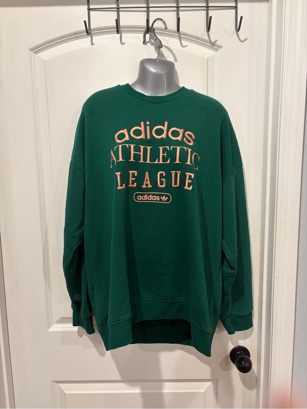 adidas Green Crewneck Sweatshirt with Athletic League Script